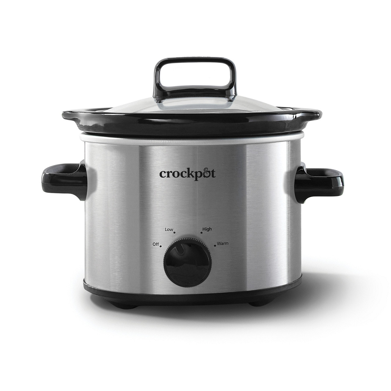 Exact-model official Crock-Pot CPSCRM20-S stainless steel 2-quart slow cooker with glass lid and manual dial