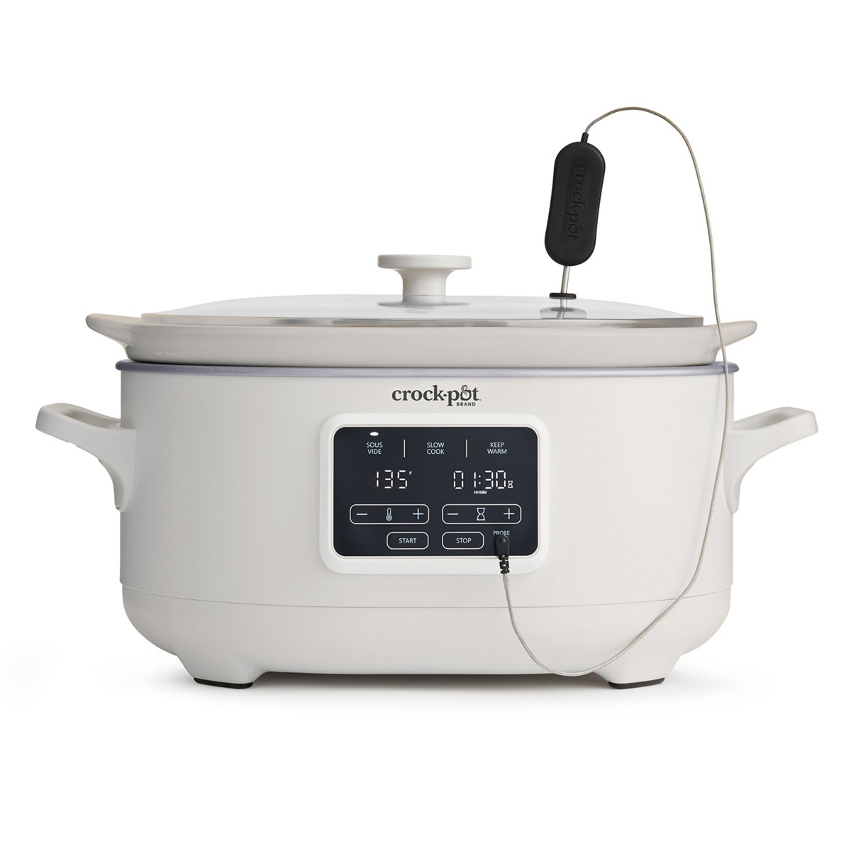 Crock-Pot CPSCRTO60-OM six-quart Oat Milk sous-vide slow cooker with digital controls and temperature probe