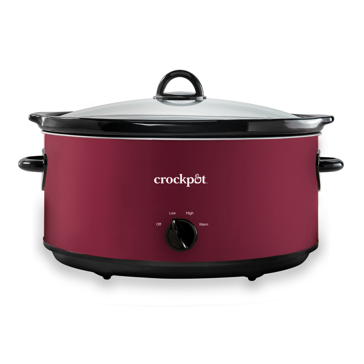 Exact Crock-Pot CPSCVM80-R3 Rhubarb 8-quart manual slow cooker with glass lid and front heat selector