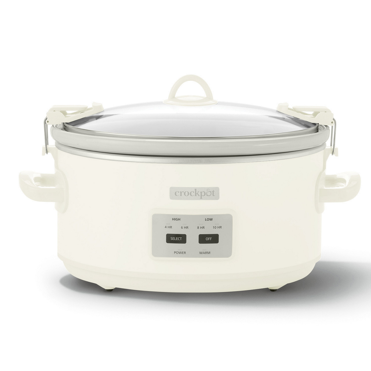 Crock-Pot CPSCVO70LL-MS Oat Milk Cream seven-quart One-Touch Cook & Carry cooker with glass lid and locking clips