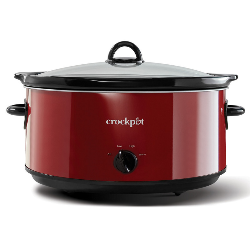 Official Crock-Pot SCV800-RP-BR red manual eight-quart slow cooker