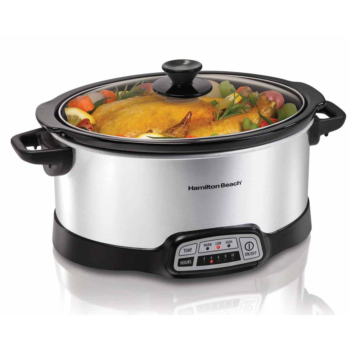 Hamilton Beach 33473G programmable seven-quart slow cooker with glass lid and front control panel