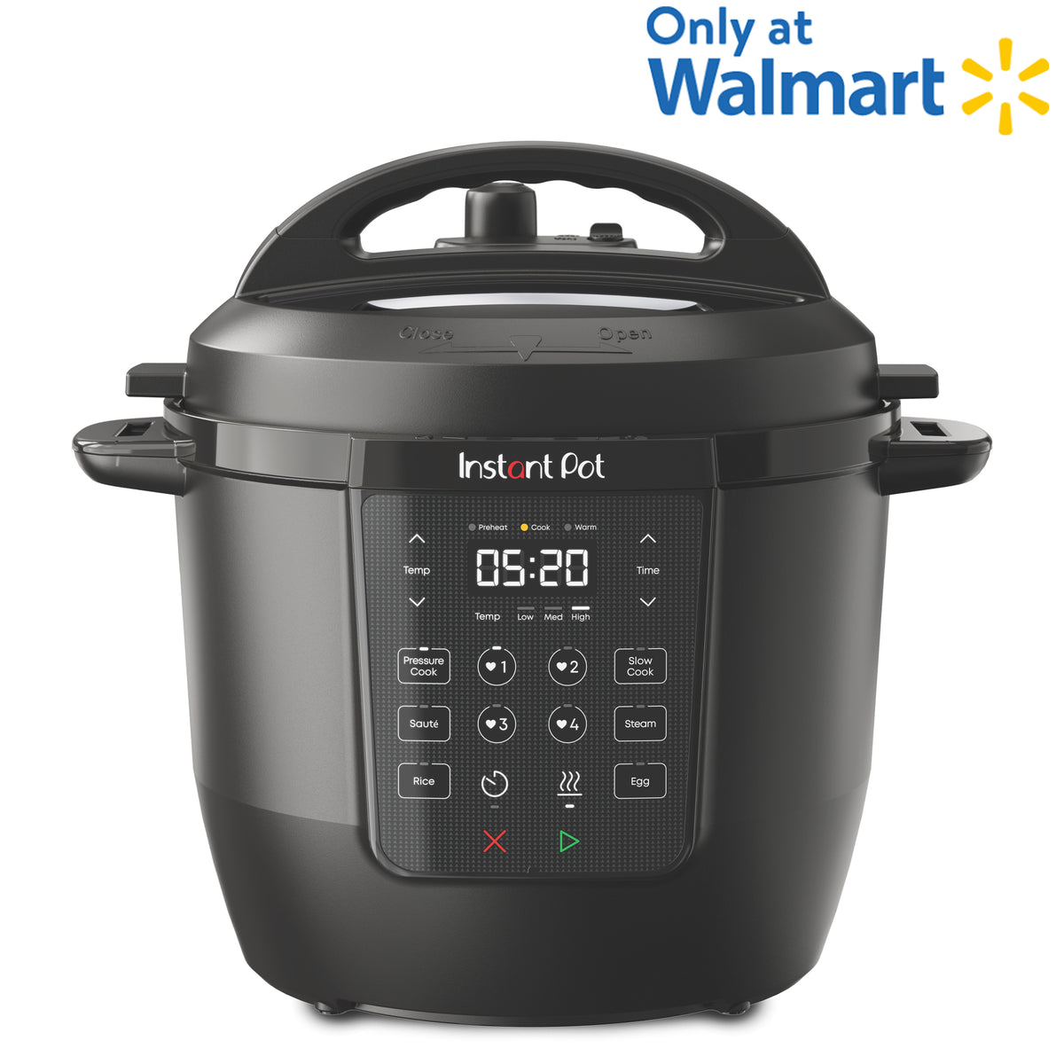 Instant Pot RIO Chef Series 6QT in Black, exact SKU 112-2000-01, with four numbered Favorite buttons
